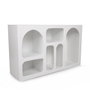 Hanah Home Consola Blanca Liva 120 - Mueble de Entrada o Salón Moderno, 120x74x37 cm